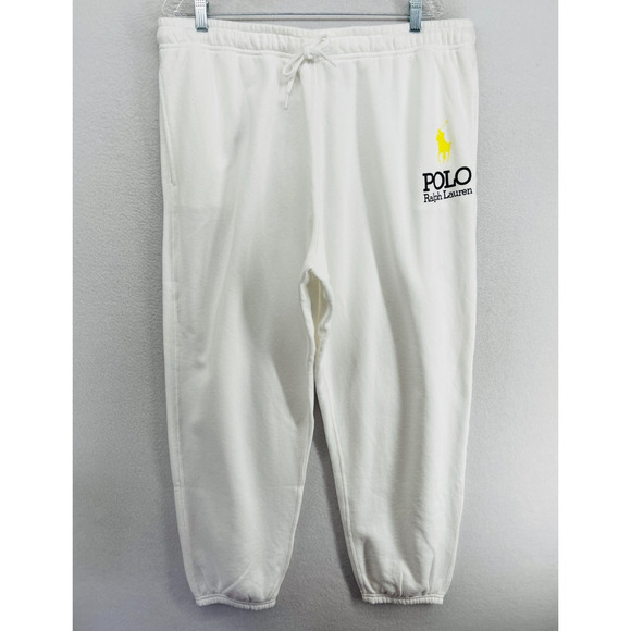 Polo Ralph Lauren Pants - POLO RALPH LAUREN Pants Womens 2XL Big Pony Fleece Sweatpant Jogger White